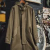 Maden Retro M51 Hooded Windbreaker Loose Fit Cotton Zipper Mid-length Jacket Versatile Solid Color Outerwear for Men's Autumn 6