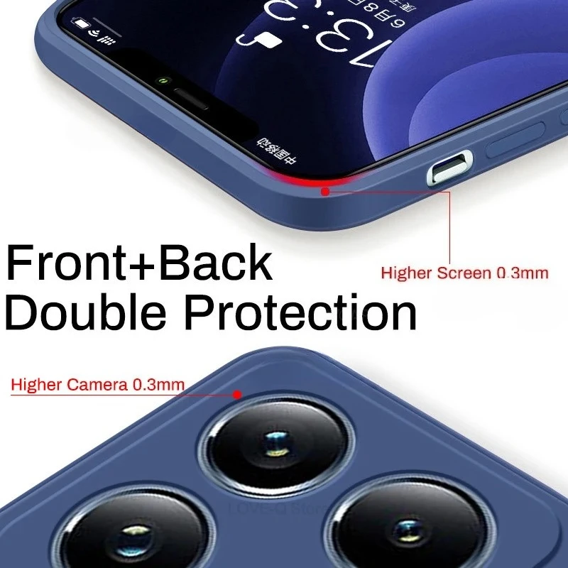 Premium Liquid Silicone Shockproof Phone Case - Lightweight Soft TPU Protective Back Cover