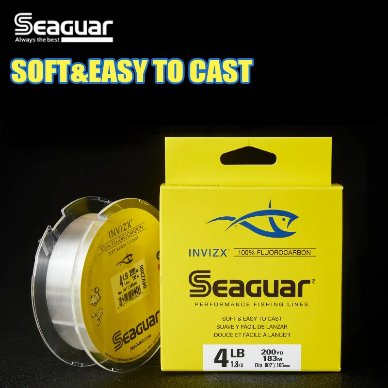 Fishing Line Fishing Tackle SEAGUAR INVIZX Fluorocarbon Performance 4-25LB 183M
