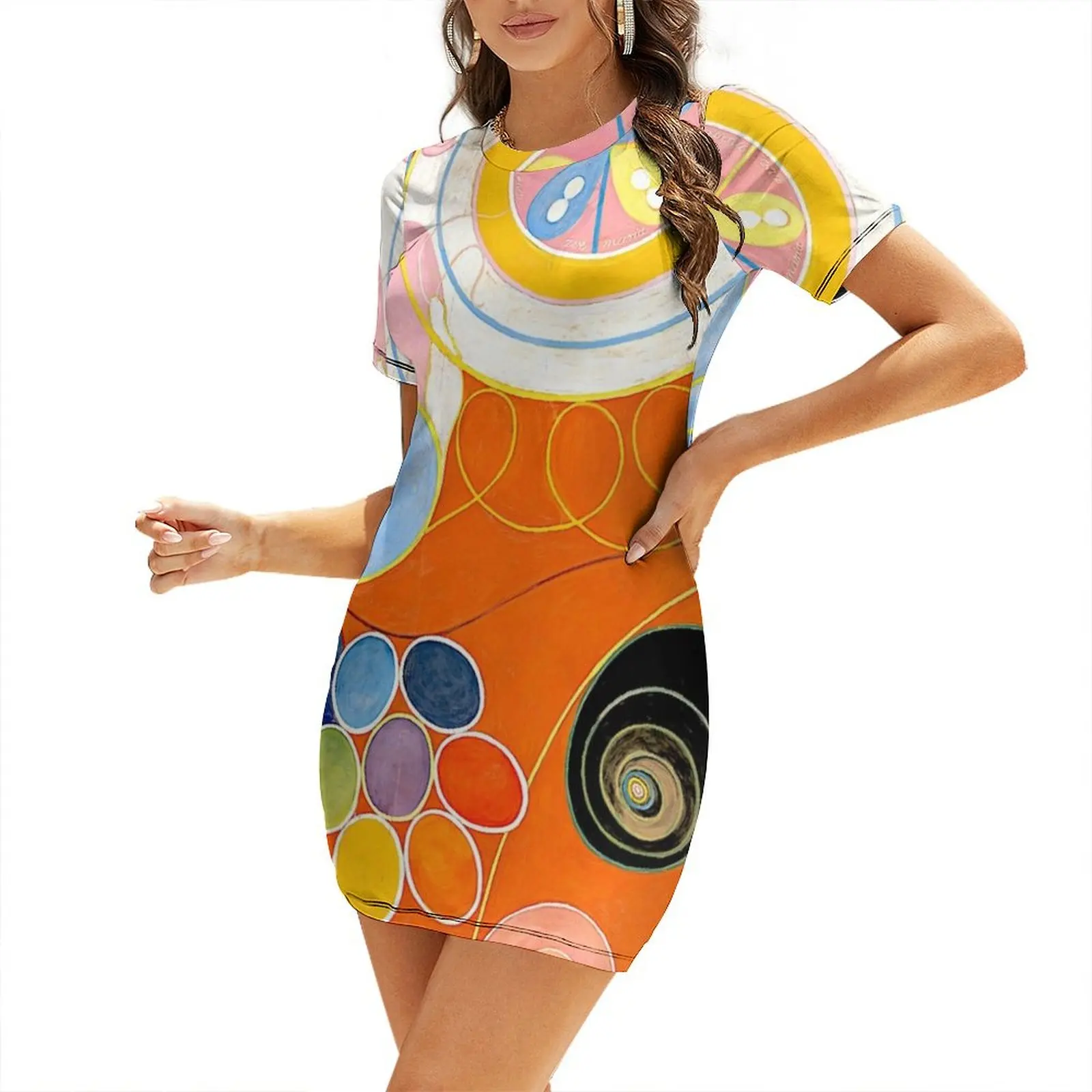 

The Ten Largest No. 3: Youth - Hilma af Klint Short Sleeved Dress elegant women's dresses for wedding