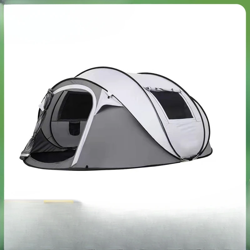 

outdoor camping, automatic boat-shaped tent, tunnel camping, quick opening, 5-8 people tent, rainproof factory direct sa