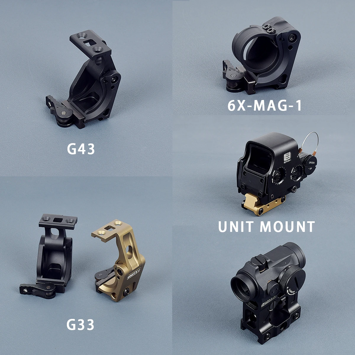 Tactical G33 3X Magnifier With FTC QD Mount Combo,2.26\" Optical Centerline Height,Quick Release & Flip-to-Center (FTC) Mechanism,CNC Aluminum (G33 BK