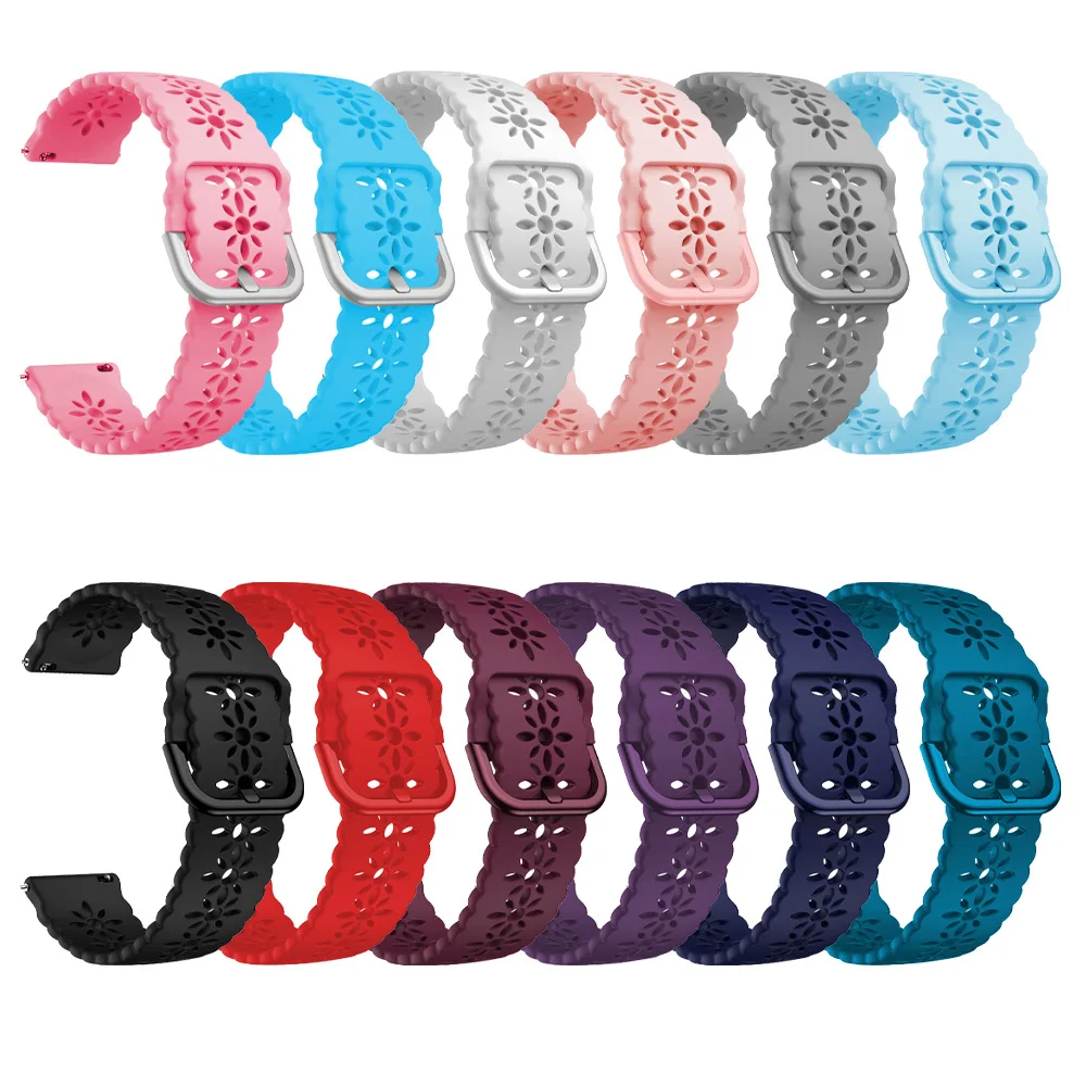 Durable Silicone Watch Band - 20mm/22mm, Multiple Colors