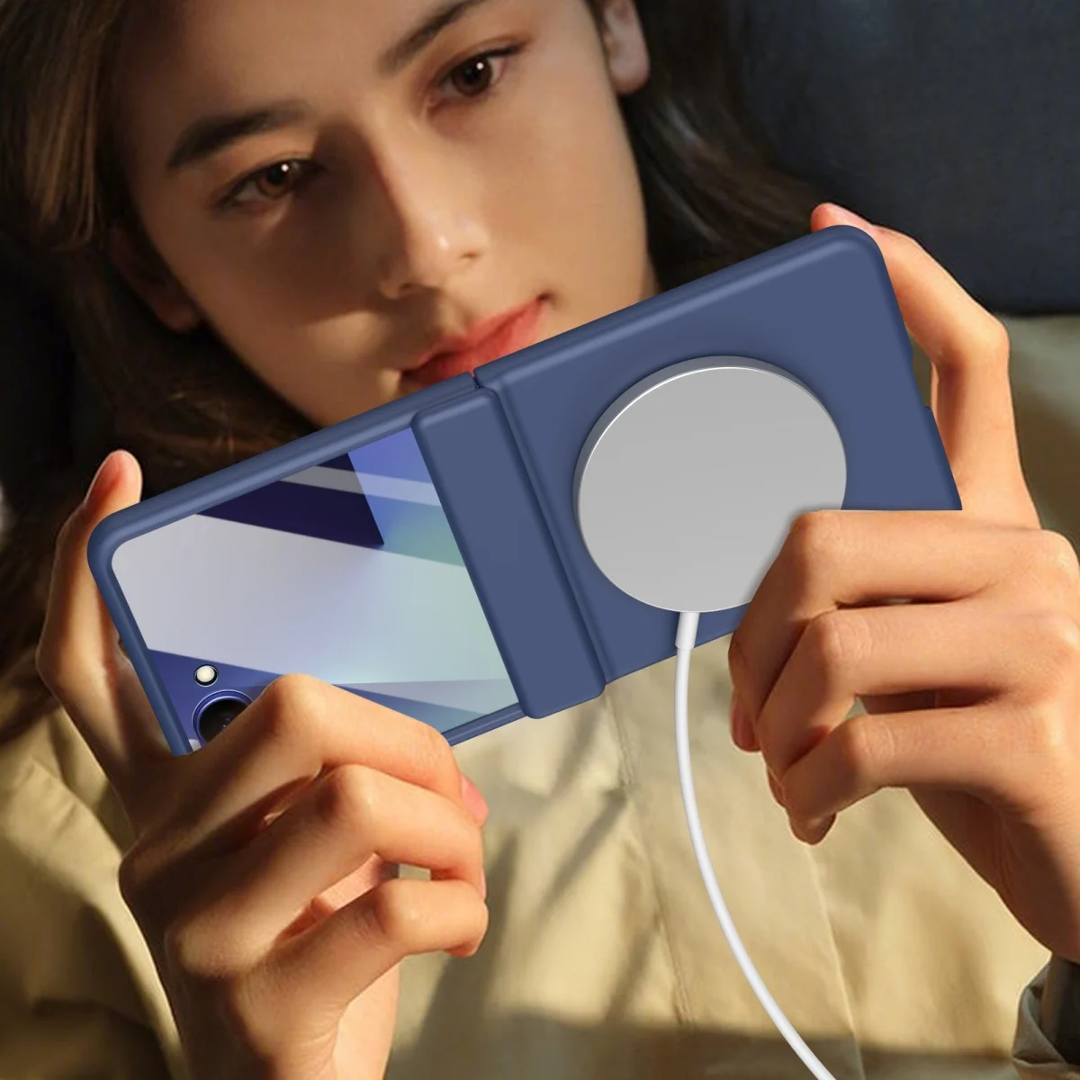 MagSafe Magnetic Phone Case with Screen Protector and Hinge Protection Cover