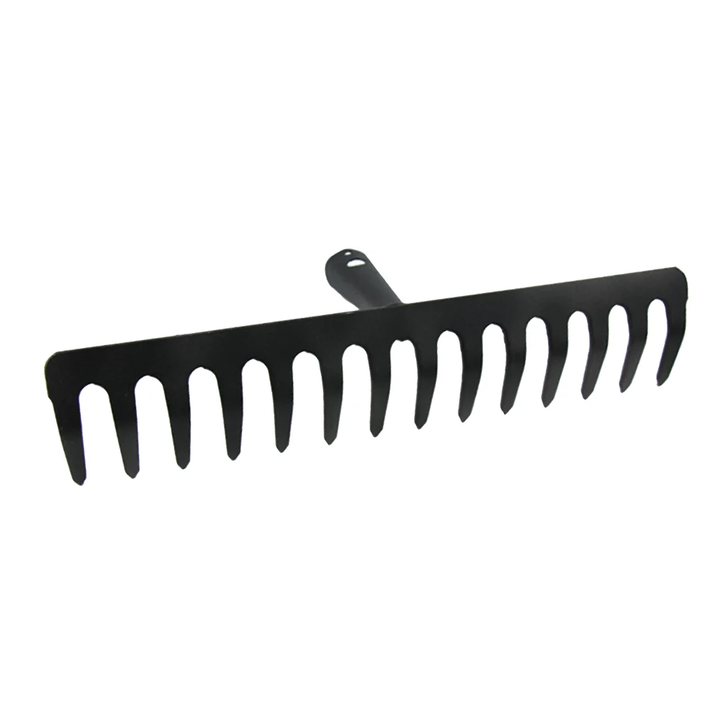 Replacement 14 Tooth Lawn Rake Head-for Garden Grass Leaves Leaf Lawn