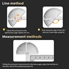 LUXIANZI Stainless Steel Protractor Angle Ruler 180 Degree Guage Woodworking Carpentry Tool Measuring Angle Meter Goniometer 5