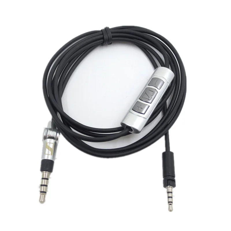 

Кабель для наушников с дистанционным управлением и микрофоном для Sennheiser Impulse 1,0 2,0, аксессуары для наушников-вкладышей, гарнитура с Bluetooth, шнур, гарнитура, соединитель для проводов