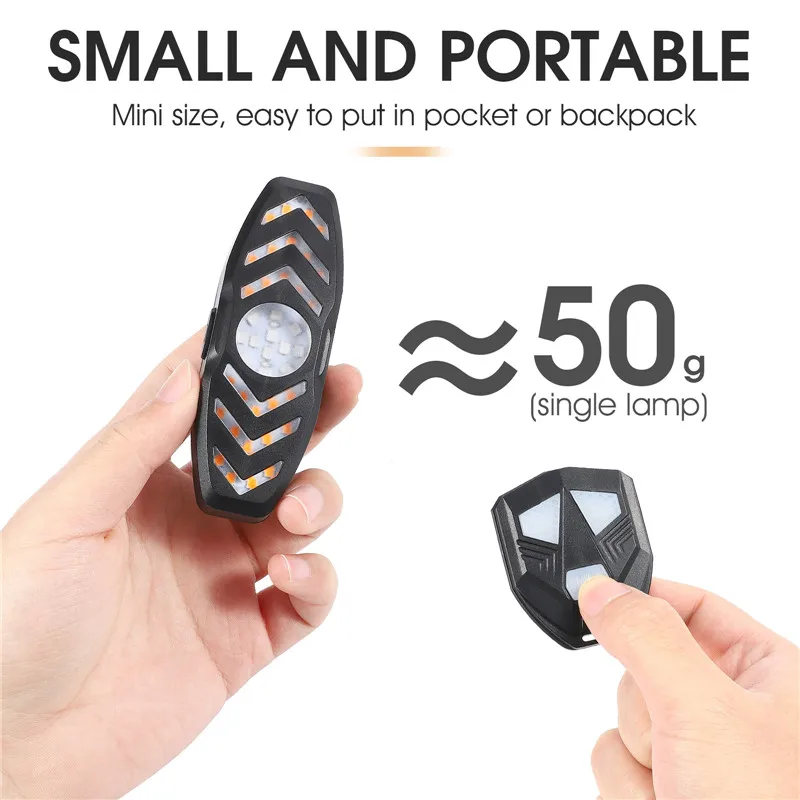 WEST BIKING Remote Control Bicycle Turn Light Type-C Charging Portable Bike Taillight Wireless Bike Rear Light Bike Accessories