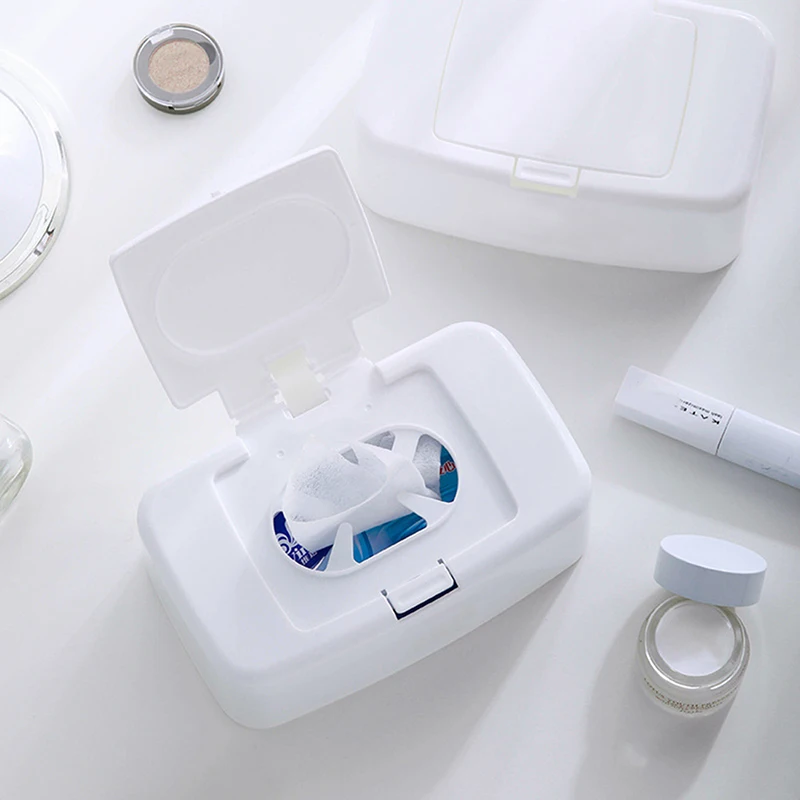 Dry Wet Tissue Box Wipes Storage Case Napkin Dispenser Paper Baby Wipes Napkin Storage Box Holder Container Tissue Holder
