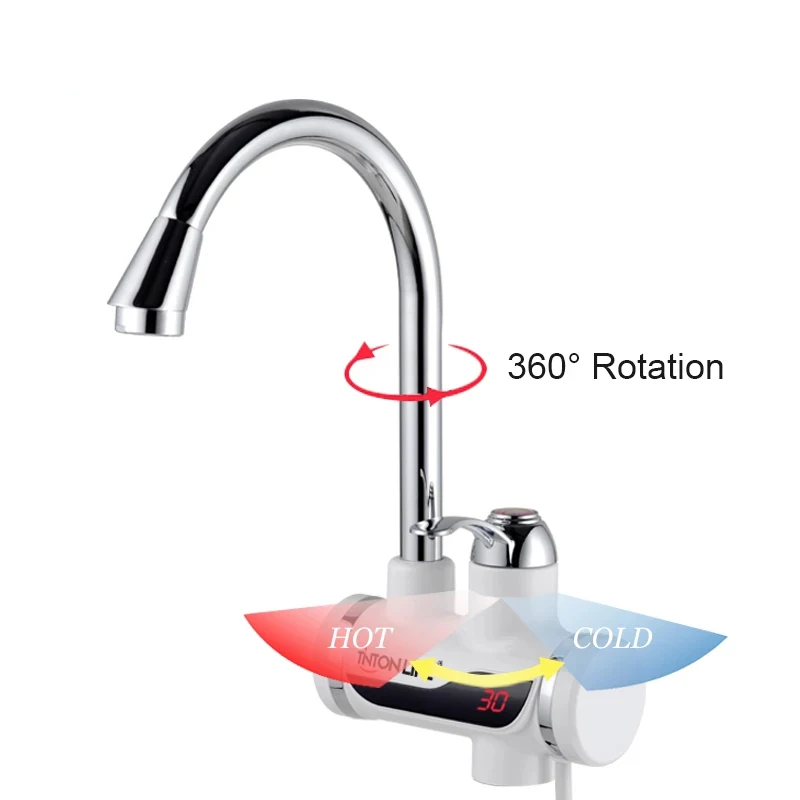 Electric Kitchen Water Heater Tap Instant Hot Water Faucet Heater Cold  Heating Faucet Tankless Instantaneous Water Heater