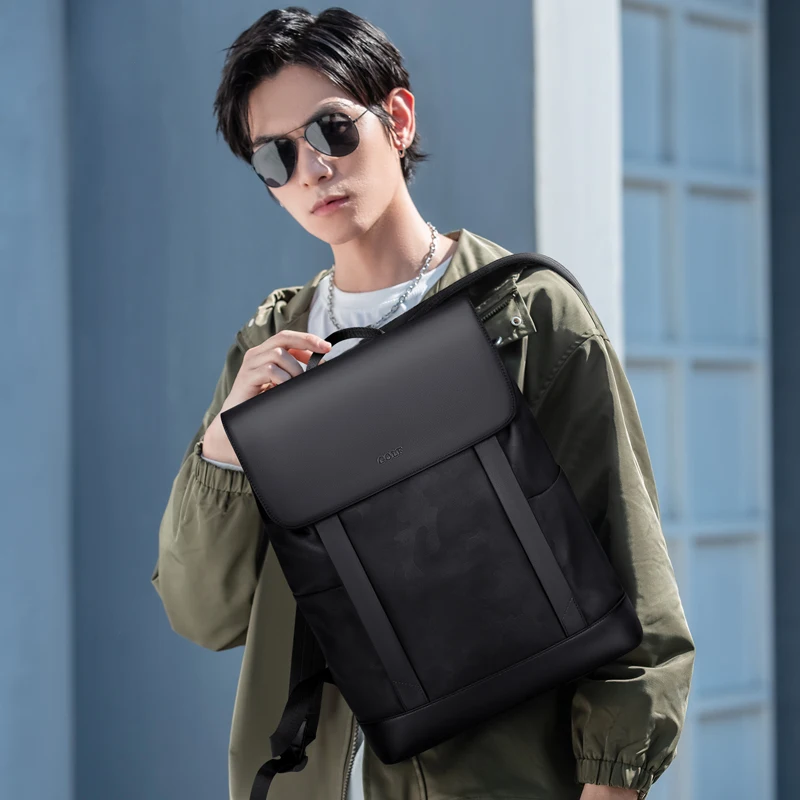 GOLF Backpack Men Black Retro Laptop Backpack 16 inch Slim Nylon Business Office Bags Stylish Man Back Pack Elegant Waterproof 6