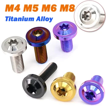 1Pcs Titanium Ti Bolt M4 M5 M6 M8 Length10/15/20/25/30/35/40/45/50/55/60mm Truss Head Torx Screw For Part Modification Fasteners 1