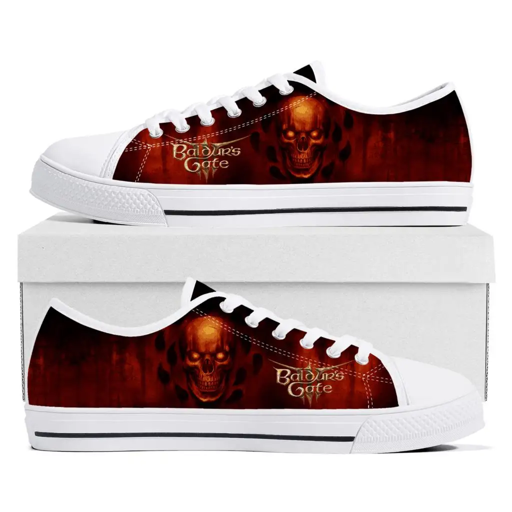 

Baldur's Gate Low Top Sneakers Cartoon Game Womens Mens Teenager High Quality Canvas Sneaker Couple Fashion Custom Built Shoes