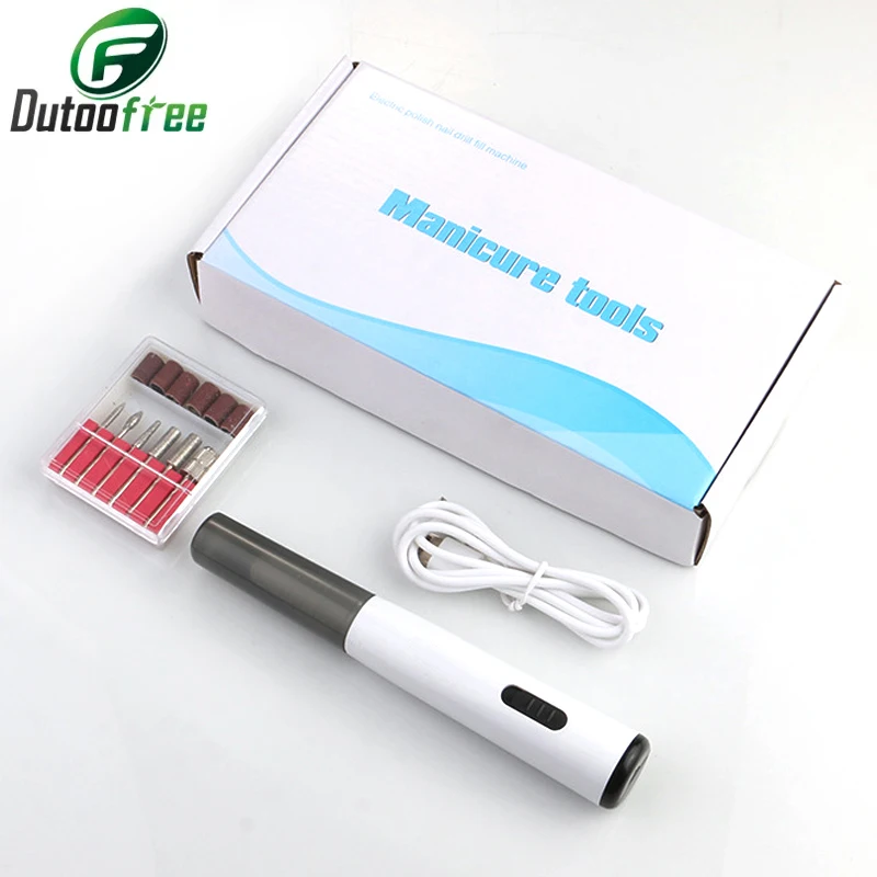 USB Charging Nail Drill Pen Electric Nail Drill Machine Mill Cutter for Manicure Nail File Pedicure Tools Manicure Machine Set 95000pa car vacuum cleaner wireless charging handheld portable cleaning machine robot dual use auto high suction cordless vacuum