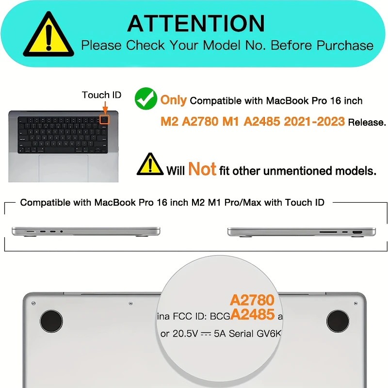 Capa de Proteção de Absorção de Choque Capa Dura para Serviço Pesado com Fold Kickstand Capa para Macbook Pro 16 2023 2023 A2141 - Imagem 3