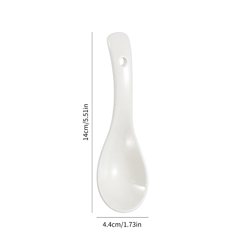 2/4/6pcs Ceramic spoons household spoons ceramic spoons dinner spoons are suitable for dining rooms and kitchens