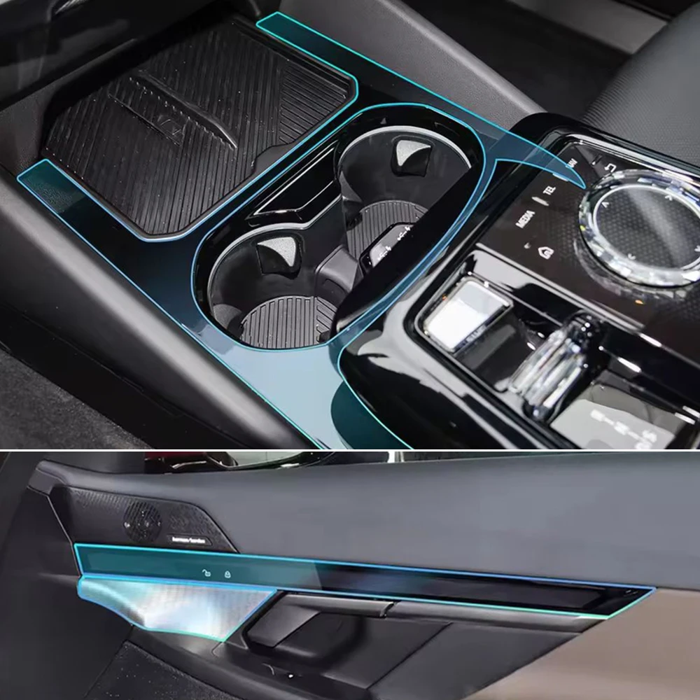BMW 5 시리즈 i5 G60 2024용 자동차 내부 센터 콘솔 투명 보호 TPU 필름, 사전 재단된 긁힘 방지 PPF 커버 액세서리