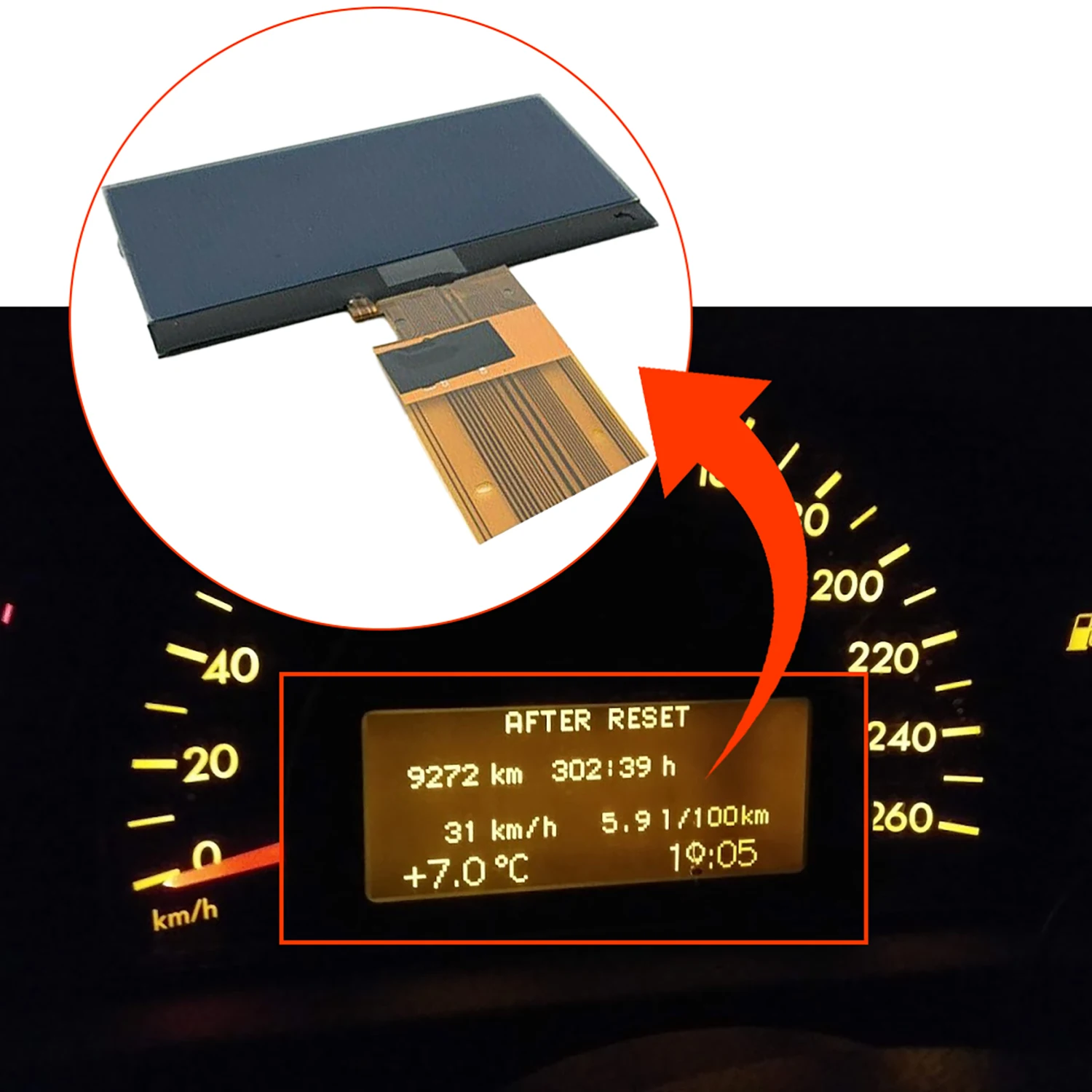 LCD ÷ ȭ   , ޸  W203 C Ŭ W463 G Ŭ ڵ ׼, 2000-2007, 1 , ǰ
