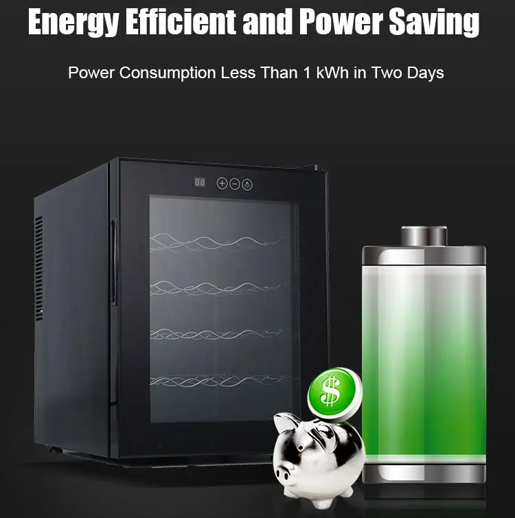 8 Bottles Bottle Wine Cooler Refrigerator With Thermoelectric Cooling, Optimal Drink Temperature