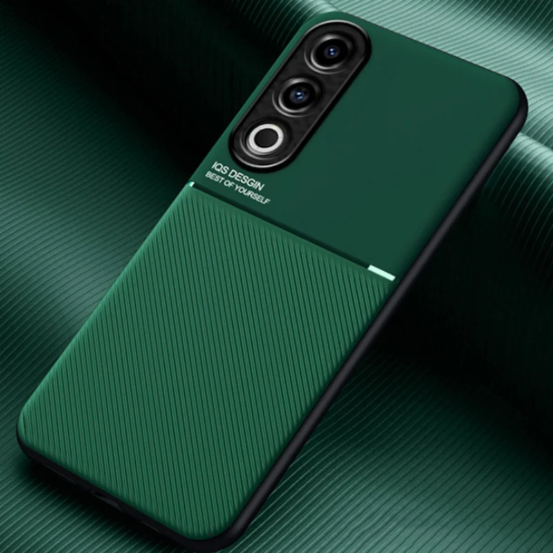 Car Magnetic Silicone Phone Case with Leather Texture