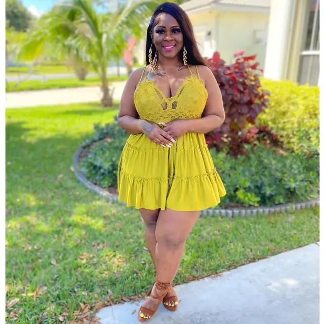 Plus Size Women Sexy Lace Spaghetti Strap V-neck Backless Dresses 2022  Summer Beach Chic Ruffles Dress Wholesale Dropshipping - Plus Size Dresses  - AliExpress