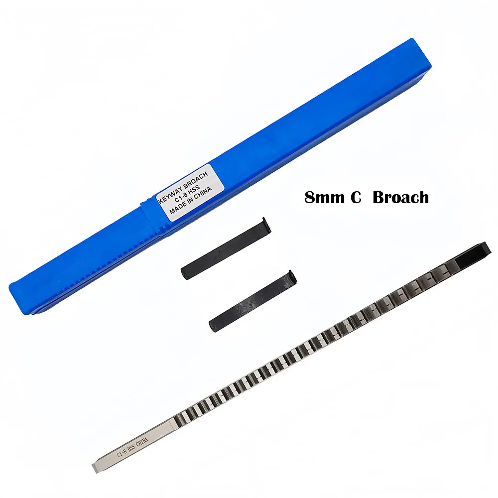 C1-8mm Push Type Keyway Broach metric size High speed steel HSS keyway broach Applicable machine tool lathe standard parts