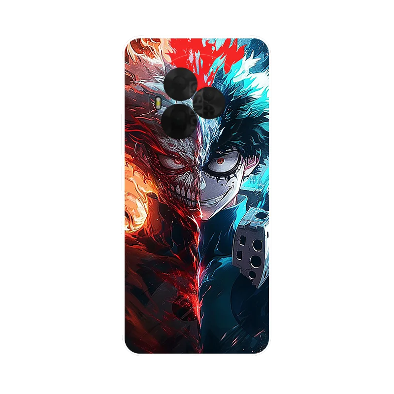 Flower Wolf Silicone Phone Cover - Soft TPU Shockproof Bumper