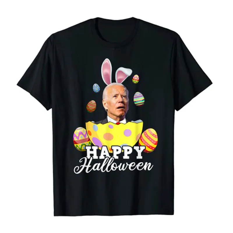 

Funny Joe Biden Happy Halloween Confused Easter Biden-Bunny T-Shirt for Women Men Kids Cute Rabbit Graphic Tee Tops Gifts