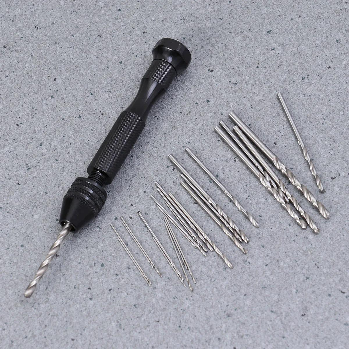 

03-34mm Precision Pin Vise Hand Drill with Drill Bits Set of 25 Pieces Rotary Tools for Models and Hobby