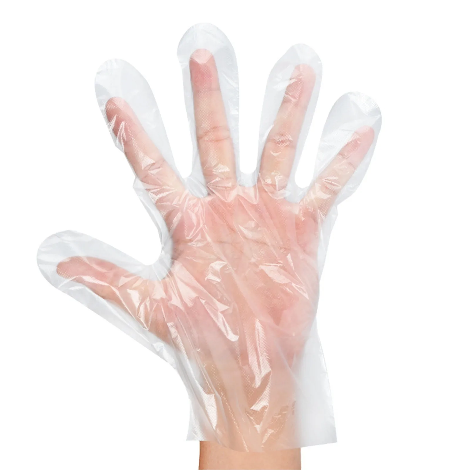 100pcs Disposable Gloves One-off Food Grade Plastic Gloves Transparent Eco-friendly For DIY Cooking Kitchen Accessories