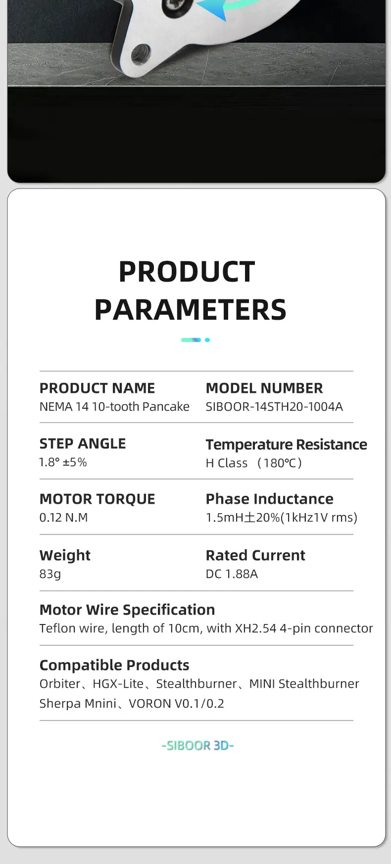 Motor Panqueca Redonda, Resistência à Temperatura, Voron