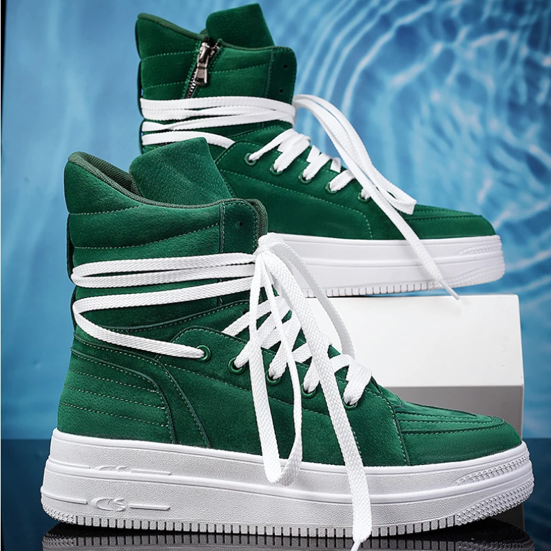 

Wrapping Bandage American High Street Work Boots Autumn Winter New Men's Shoes British Style High Top Casual Thick Soled Shoes
