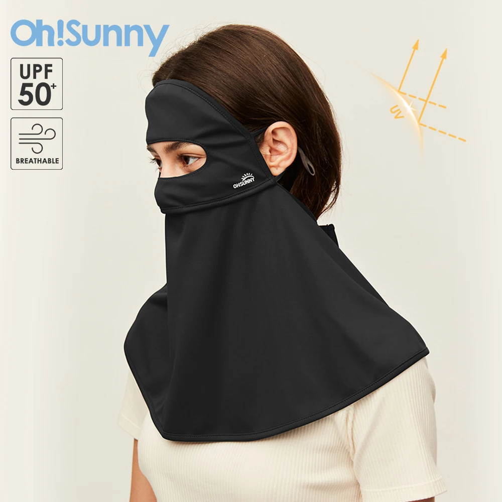 OhSunny Women Sun Protection Face Cover Breathable Scarf Neck Shoulder Flap Wraps Anti-UV UPF50+ for Cycling Sunscreen Shawl ohsunny women sun protection face cover breathable scarf neck shoulder flap wraps anti uv upf50 for cycling sunscreen shawl