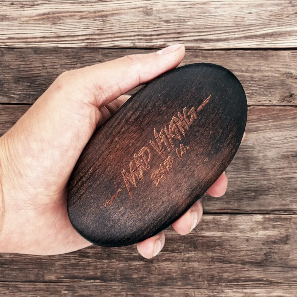 1 Piece Customized LOGO Retro Beard Brush Facial Brush for Men - Custom Personalized Your Name Text Great Unique Gift for Man 3