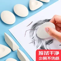 10Pcs Highlight Pencil Eraser White Rubber Soft Erasers Student Drawing Sketch Art Supplies Stationery 1