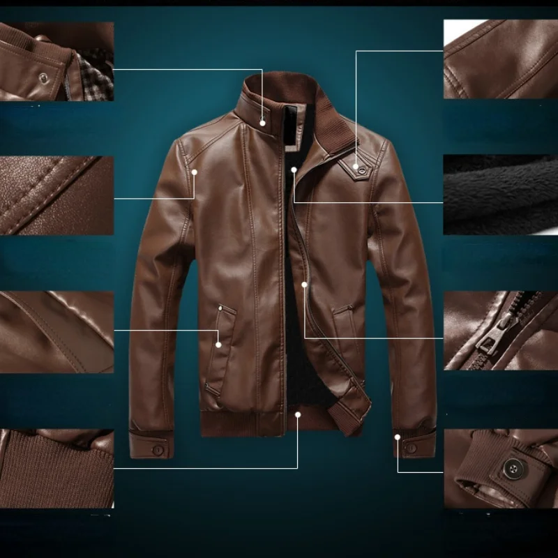 MRMT 2024 Brand Men\'s Leather Clothing  Trade Men\'s Clothing  Slim Locomotive Men\'s Leather Jacket Outer Wear Clothing Garment