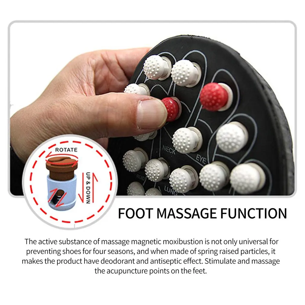 1pair New Arrival Shoe Sandal Reflex Massage Slippers Acupuncture Foot  Healthy Massager Shoe Ball Barbed - Foot Massage Instrument - AliExpress