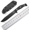 Sitivien ST12 Fixed Straight Knife DC53 Brushed Steel Blade G10 Handle Full Tang EDC Blade  Knife for Outdoors Camping Hunting 1