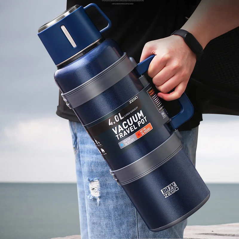 

Stainless Steel Water Bottle Green Tea Vacuum Hot Water Bottle Coffee Yerba Mate Metal Cup Isolante Termico Camping Thermal Pot