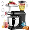 Vospeed 9 IN 1 Stand Mixer, 850W Tilt-Head Multifunctional Electric Mixer with 7.5 QT Stainless Steel Bowl, 1.5L Glass Jar 1