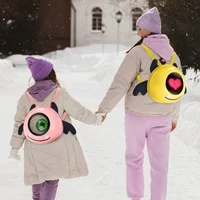 LED Display Travel Backpack For girl Hard Shell Glowing eyes Intelligent Backpack For woman Mobile operation school Backpack 2