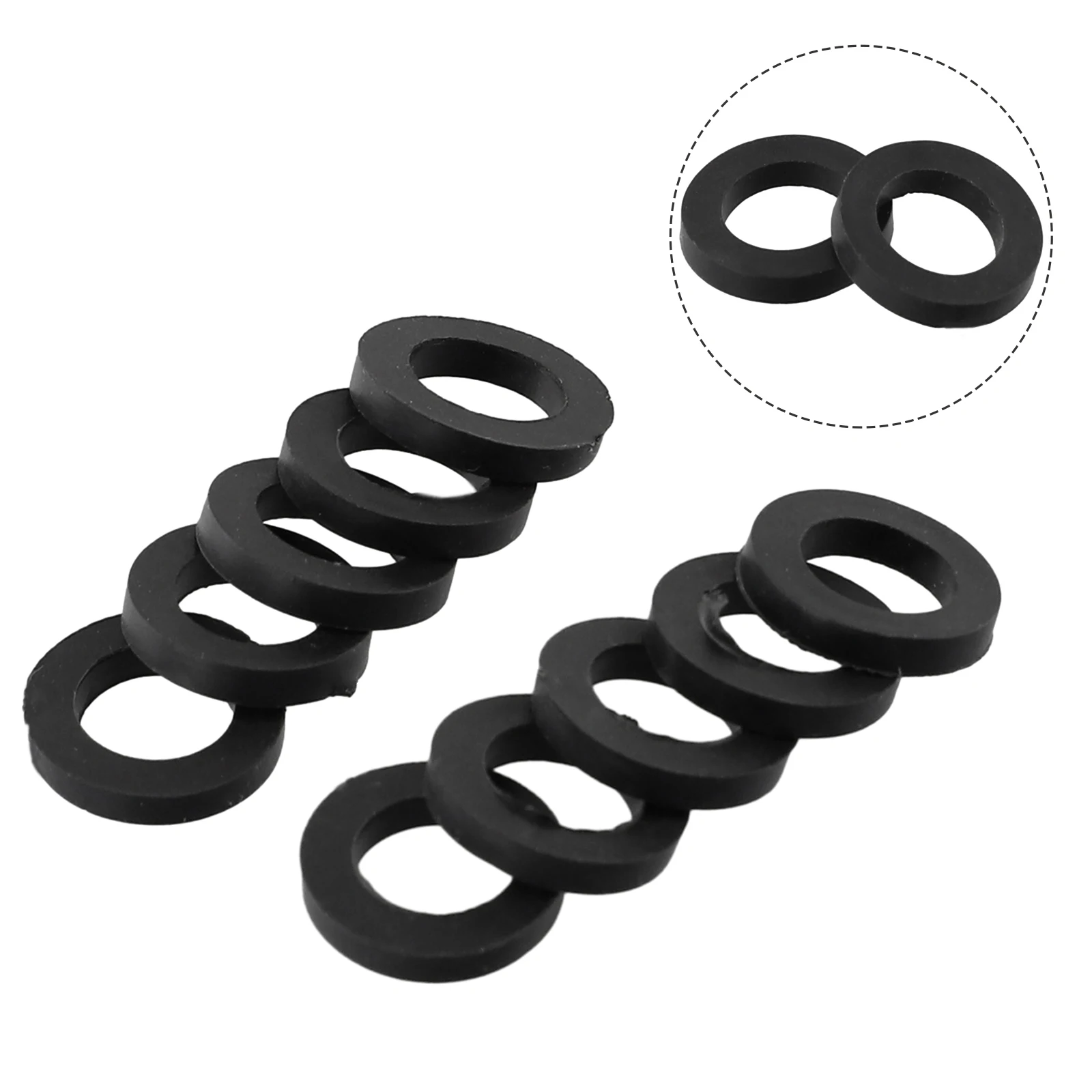 

10pcs Rubber Washers Black Replacement Gasket Leak-proof Faucet Seal For Fix Leaky Dripping Shower Pipe Household Accessories