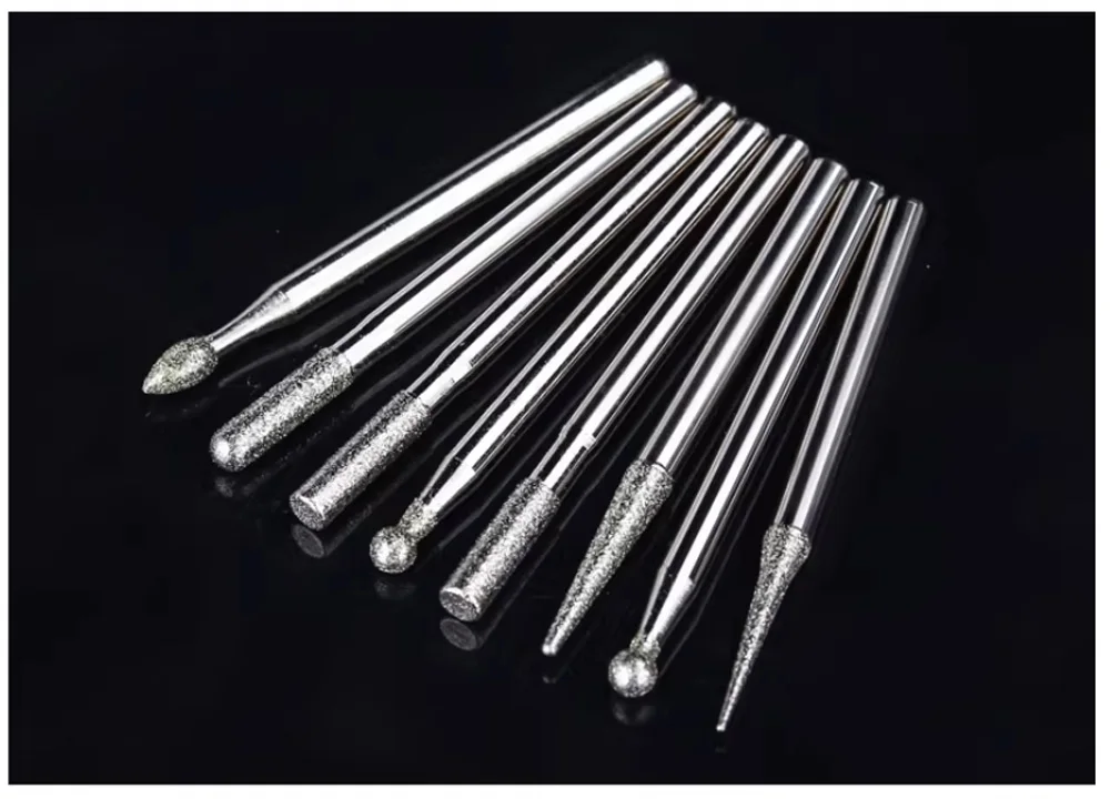 30 Stück/Box Gesinterte Diamant-Schleifköpfe Gravierwerkzeuge für Holz Steinbearbeitung Polieren Metall-Finishing-Kit DIY-Maschinenschneider – Detail 20
