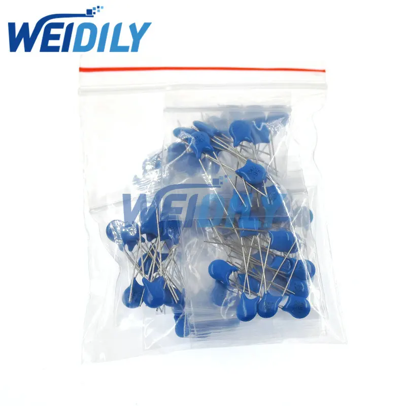 180PCS High Voltage Ceramic Capacitors Assortment Assorted Kit 18 ValuesX10pcs 1KV 2KV 3KV 22pf~22nf Capacitance Kit New
