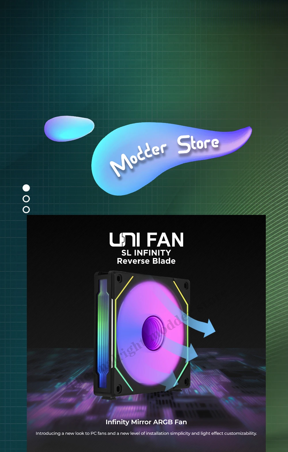 Ventola PC LIAN LI UNI FAN SL-INF - ARGB 120mm Lama Inversa | Bianco, Controllo Software - Foto 12