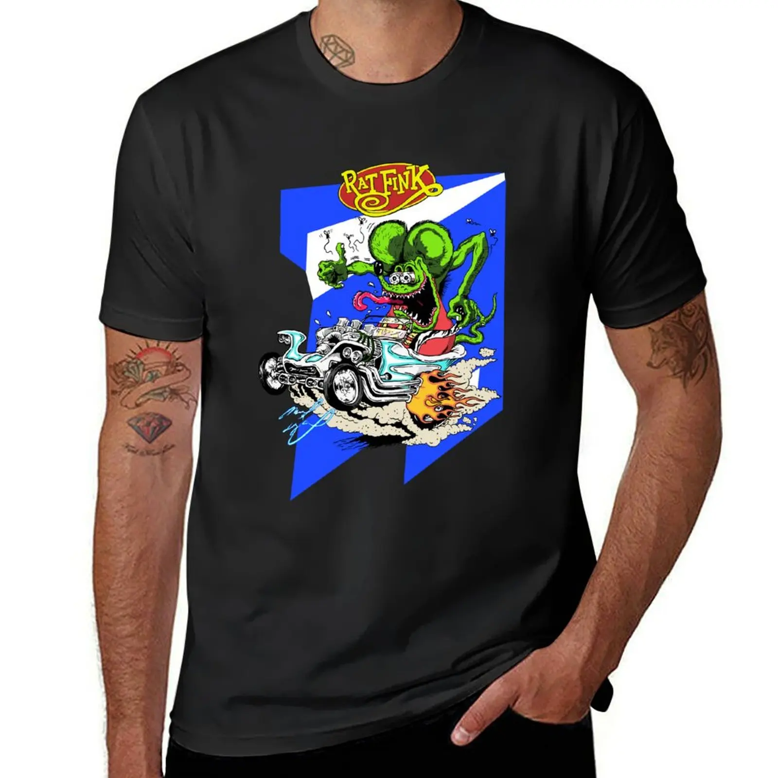 Rat Fink Hot Rod 1! T-Shirt new edition vintage clothes tops Short sleeve tee Men's t shirts