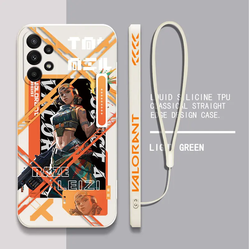 thumbnail image 1 of Funda para teléfono con diseño de personajes del juego Valorants para Samsung Galaxy S24 S23 S22 S21 S20 S10 S9 Note 20 10 Ultra Plus Pro FE 4G 5G, 1 of 5