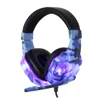 SY830MV Gaming Headset 3.5mm Wired Over Ear Headphones Noise Canceling E-Sport Earphone with Mic LED Light AUX+USB for PC