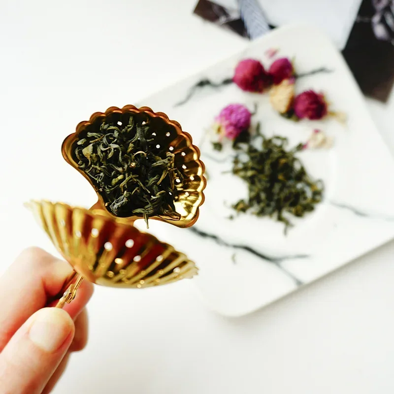 Stainless Steel Gold Tea Infuser Sphere Mesh Strainer Coffee Diffuser Handle Ball Herb Spice Filter Tea Bag Difusor Kitchen Tool