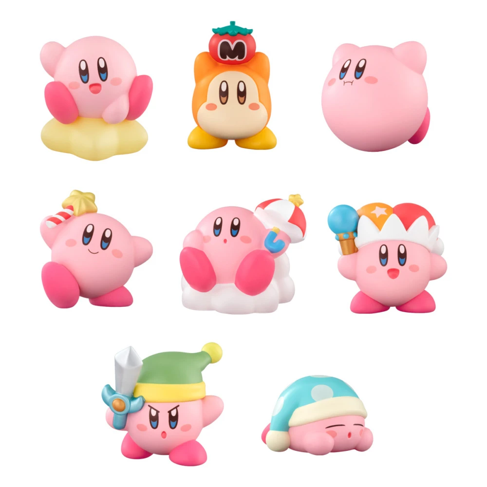 Figuras de acción de Kirby Forgotten Land, muñecos de Anime de los amigos  de Kirby, colección de regalos, 8 unids/set por Set| | - AliExpress
